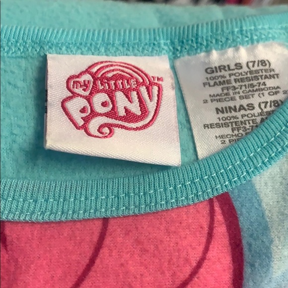 2-PC My lLittle Pony Flannel Sleepwear Set 7/8 - Picture 5 of 5